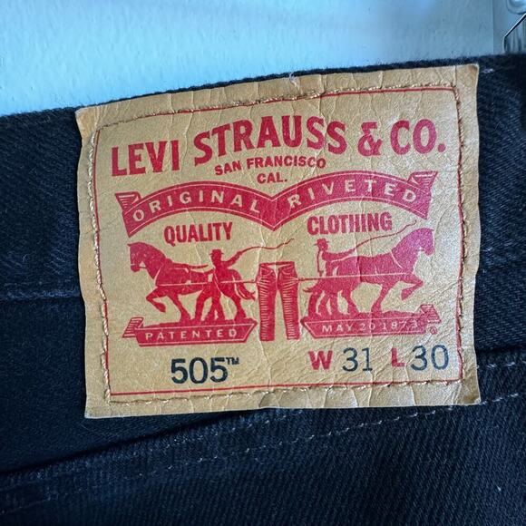LEVI'S Black 505 Jeans - Picture 5 of 7